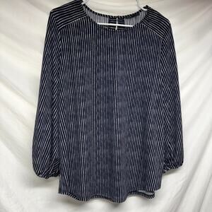 Navy blue striped adrianna papell